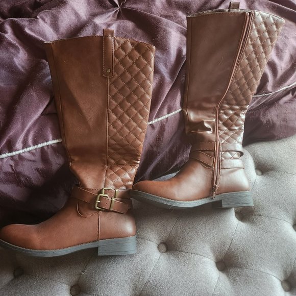 Dark Brown Knee High Riding Boots Worn Once (Size 7) - Picture 3 of 5